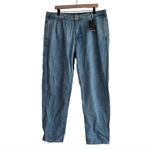 NEW Asos 100% Cotton Denim Tapered Jeans
